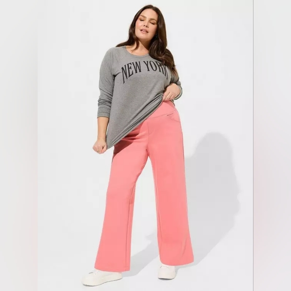 Studio Coral Pull-On Pocket Pixie Wide Leg Pants